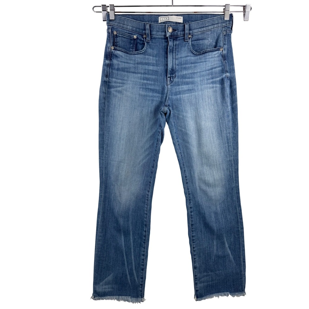 AYR Straight Leg Jeans in Medium Blue